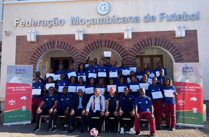 Curso de Árbitros de Elite da FIFA reforça aposta na qualidade e renovação da arbitragem moçambicana